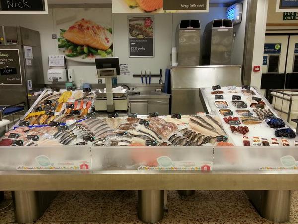 MiltonCheckouts's tweet photo. Come on Friday... Let's 'ave you! Meat ala Christine, Deli ala Rob and Fish ala Nick (@TescoMilton @TescostaffUK) http://t.co/sKWIwk0gbw