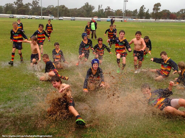 Toyota_Aus's tweet photo. Tag your great footy moments, like a first game, #ohwhatafeeling for a chance to win @afl tickets! http://t.co/G3W5ODoint