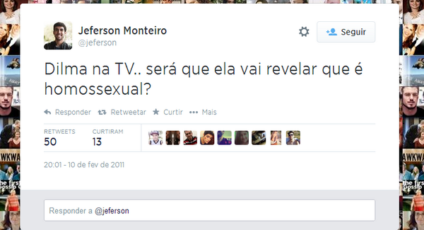 Ar_1News's tweet photo. #DilmaBolada Antes da "fama"$$$ @ jeferson falava da sexualidade de #Dilma #PT   http://t.co/Zs0PORQiyS #MudaBrasil #Web45 #MaisMédicos