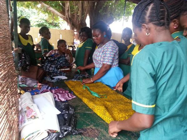 Getting dresses made at Gigdev project, which educates girls and teaches them how to be seamstresses @Tzedek