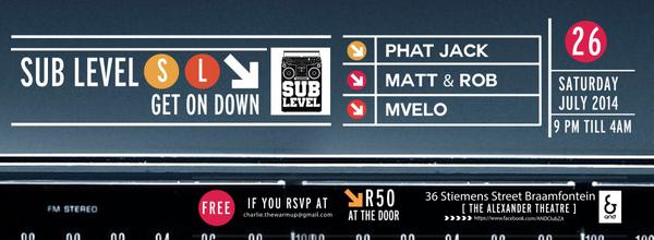ANDClubZA's tweet image. The finest authentic house sounds 2mrw nite! #GetOnDown #SubLevel @SubLevelJozi @jackerator @_El_Topo_ @_deBlackstar