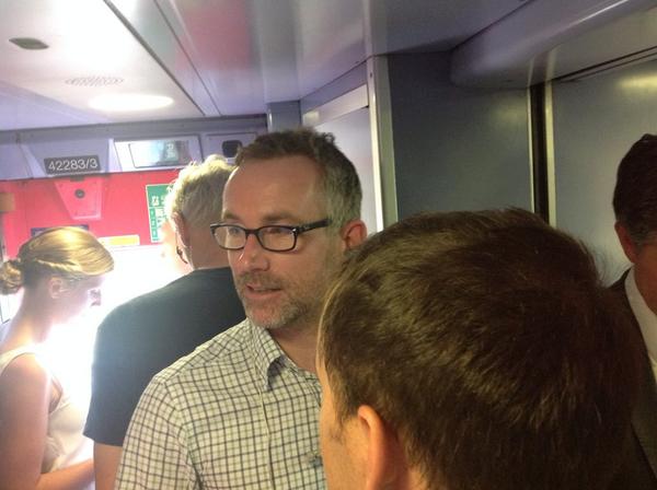 Jezfarmer's tweet photo. @FGW we're dying here. No water, no announcements, not moving. http://t.co/yFkg6CBgWM