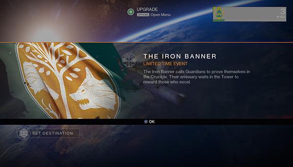 Bungie's tweet image. Fifteen minutes to Iron Banner. Do you pack the gear to emerge victorious? bungie.net/7_The-Iron-Ban…
