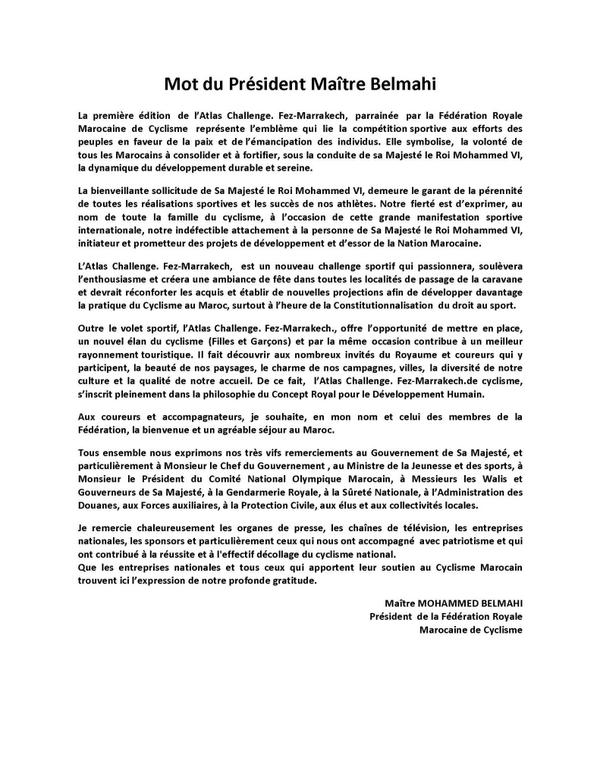 ATLASC2015's tweet image. La Fédération Royale Marocaine de Cyclisme, officiellement partenaire de l'Atlas Challenge.
atlas-challenge.com