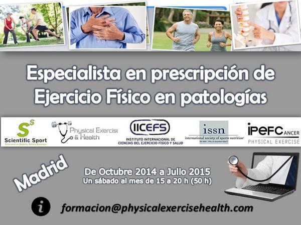Formación en ejercicio físico en patologías. Brutal el contenido y los docentes...también en Barcelona y en Andalucia