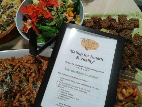 TherapyWorksSW's tweet image. Healthy eating workshop with @naturalfoodsch was a blast. Thanks UPP staff for joining in with gusto!