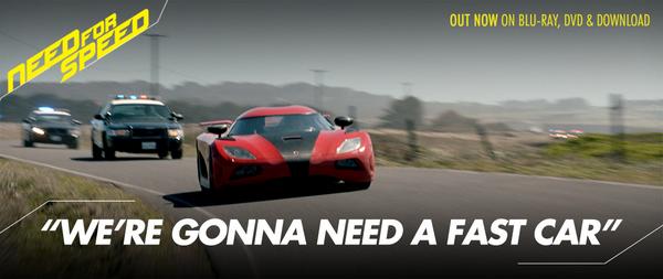 NeedForSpeed_UK's tweet photo. Get on the fast track and get #NeedForSpeed! Out now on Blu-ray &amp; DVD: http://t.co/TkjLx6r5wW http://t.co/nXTCDN8YCv