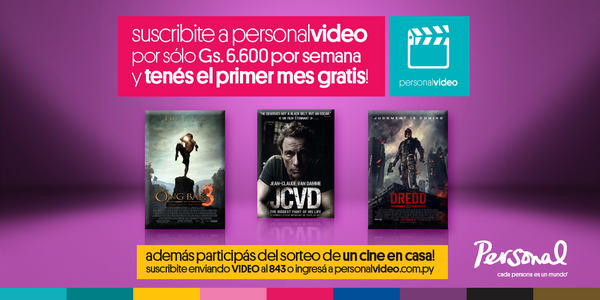 personalpy's tweet image. Suscribite ahora #PersonalVideo y tenes 1 mes gratis para ver los vídeos que quieras!