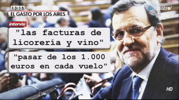 VÍDEO. El Gobierno duplica su gasto en el catering de los vuelos de Rajoy y los Reyes → mdia.st/1nBSvvC