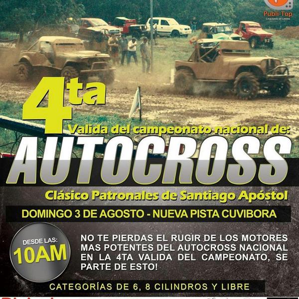Caospiegel's tweet photo. Recuerden que el clásico de autocross de patronales es en la pista Cuvibora, no crean en imitaciones. http://t.co/ubqziweI8z