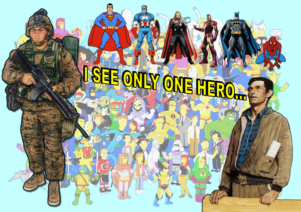 MEAN_MARINE's tweet photo. How many Heroes do you see in this Picture! @Comic_Con  @Marvel #ComicCon http://t.co/zy9VPgikio