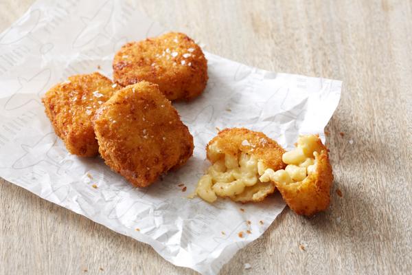 Have you heard? Flipping exciting news! #NewDish #MacandCheeseBites