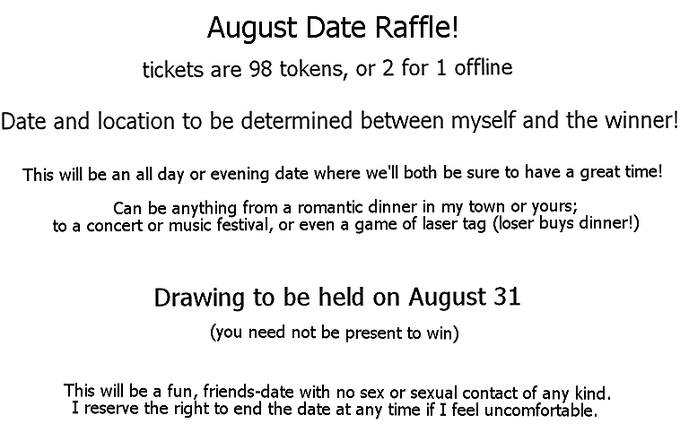 Here they are! The details of this month's date raffle. Good luck everyone! http://t.co/xH0kg9tV61<a href="/tag/mvsales"class="tags"><span>#mvsales</span></a>