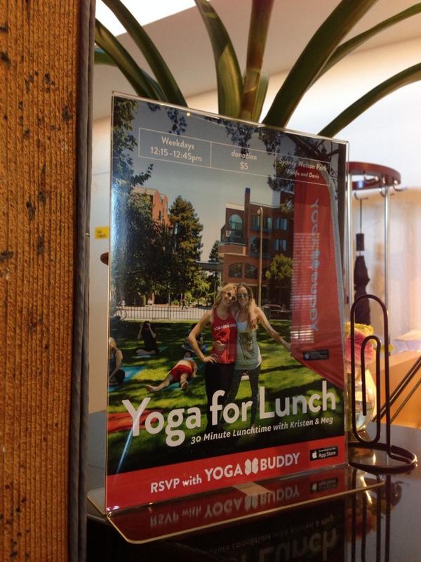 Photo up @Tradecraft for lunch time yoga @YogaBuddy_App class- thanks for the fab pic @Nico Mizono! #grassrootsgrowth