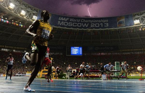 LeydenTwpRec's tweet image. Jamaica's Usain BOLT wins while lightning strikes...a photographers dream shot.
#TrektotheRec5k #GetRec'd