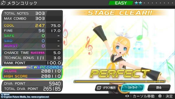 slow__rolla's tweet image. Two perfects in a row!! 😆 #HatsuneMiku #RinAndLen #Rin #Len #Vocaloid #ProjectDiva #ProjectDivaF
