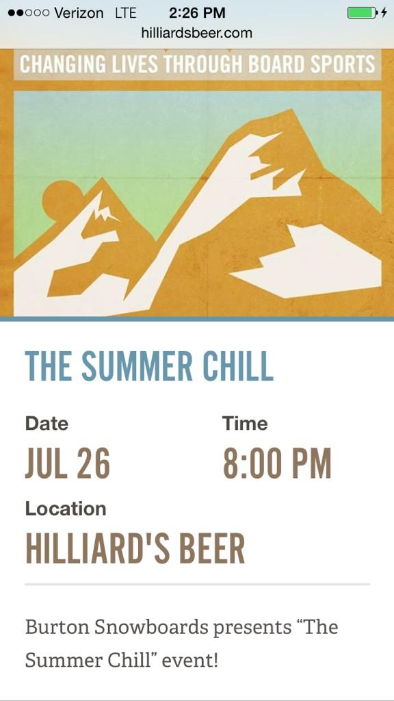 Tomorrow night at the taproom! <a href="/ChillSeattle/">Chill Seattle</a> <a href="/burtonsnowboard/">Burton Snowboards</a> <a href="/burtonnw/">Burton Northwest</a>