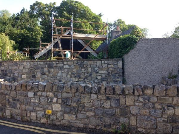 fergal5's tweet image. Tucked on behind the wall and stream is our extension in Leixlip. #protectedstructure