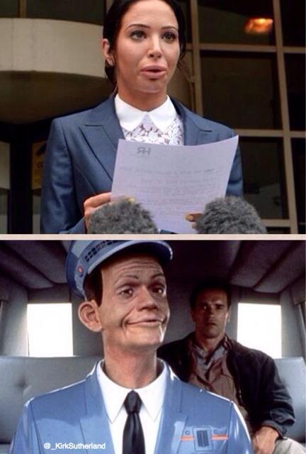 _KirkSutherland's tweet photo. Spot the difference! Tulisa and Johnny Cab from Total Recall! http://t.co/qJieqSWZ76