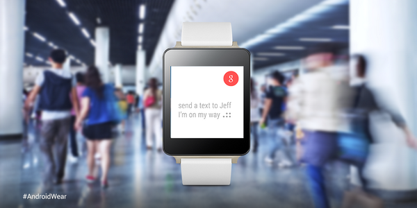 Android's tweet photo. Your #Android wearable makes a quick text to a friend simple. #AndroidWear http://t.co/gxY7gEYQ6g