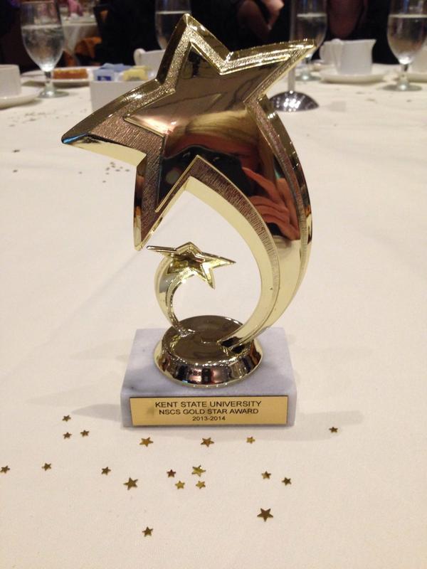 NSCSKentState's tweet photo. We got gold status! Congrats! http://t.co/RLdiAaLZgJ