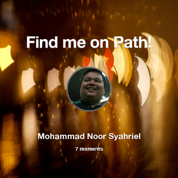 syahriel's tweet photo. Find me on #Path now! Go to: http://t.co/NyKgHqq4MU! #thepersonalnetwork http://t.co/x4eU5h17A8