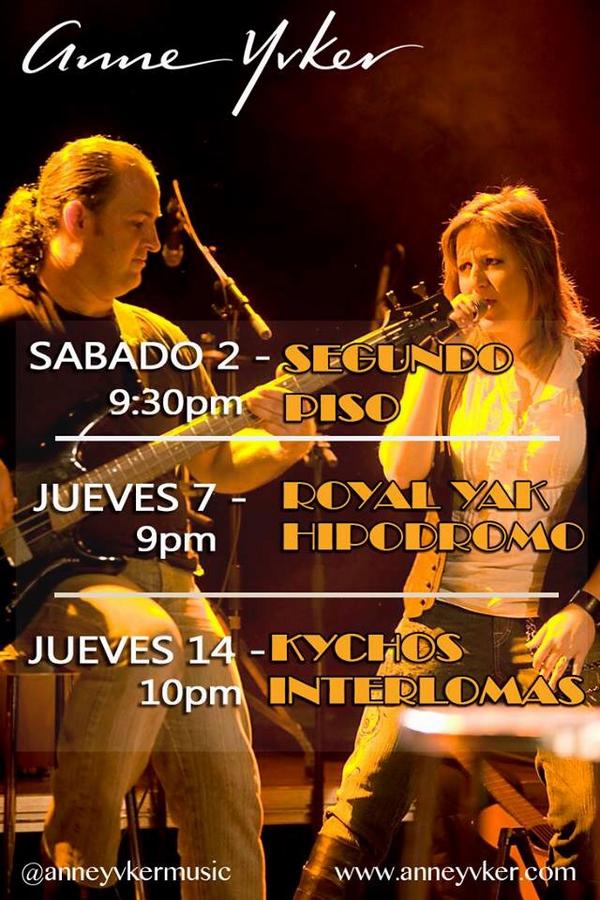 anneyvkermusic's tweet image. Aquí les dejo los conciertos de Agosto, ahí los veo, abrazos enormes! #PopFusion #MusicaConSabor #YaEresfANNE