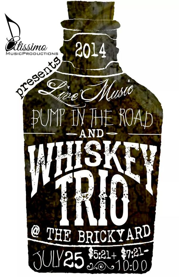 AltissimoMP's tweet image. Tonight @bar_brickyard ! Whiskey Trio and Bump In The Road ! 10:30 $5/21+ $7/-21