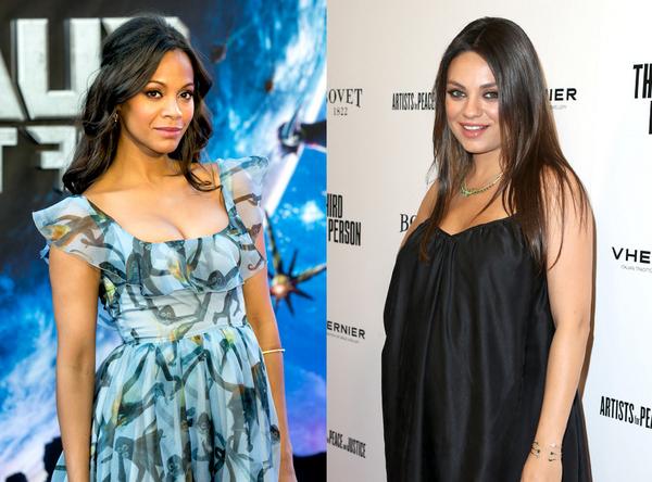 enews's tweet photo. Is everyone in Hollywood pregnant?! Zoe, Mila, &amp; more stars show off their baby bump style: http://t.co/PapNuxFtL7 http://t.co/YXTo0ig3wH