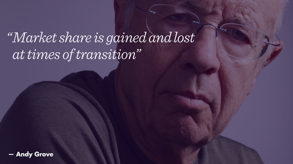 percolate's tweet photo. "Market share is gained and lost at times of transition." - Andy Grove, Intel. #Transition2014 http://t.co/OYHmNZ7kvn