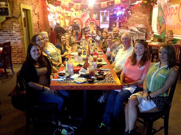 EncoreMM's tweet photo. A fond farewell to intern Tori L. and a plethora of summer birthdays at Posado’s…muy delicious. http://t.co/1npwb9xegS