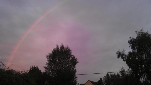 Late night rainbow.  #beautiful #wow