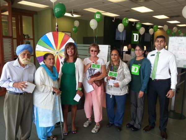 JeffMeerman's tweet photo. Amazing event in #deltabc to thank @TD_Canada customers, complete with a prize wheel. Congrats Kamini! #TDThanksYou http://t.co/n8iJJ547Ml