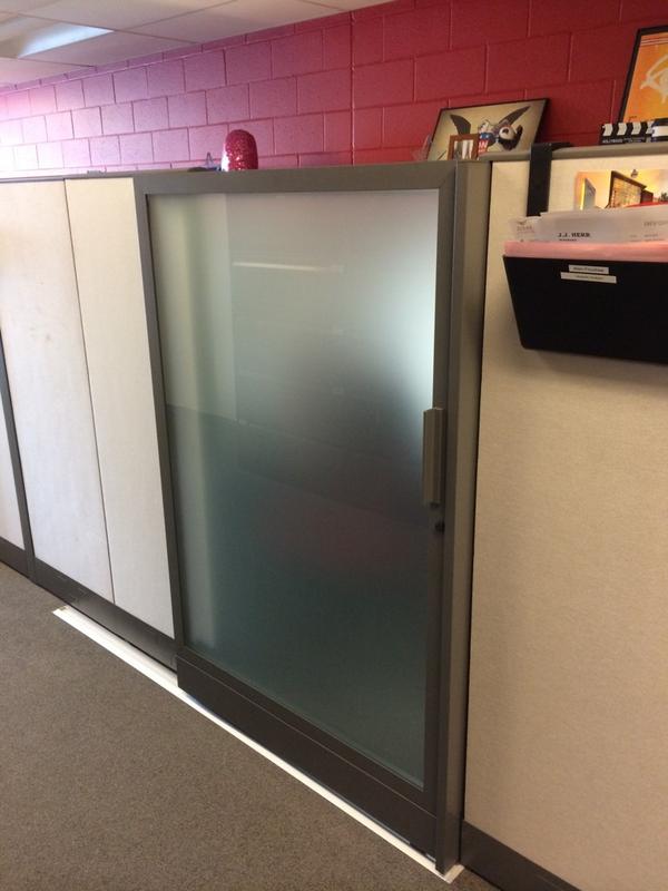FoushTweets's tweet image. Today at work my cube got a door...that makes it an office right?