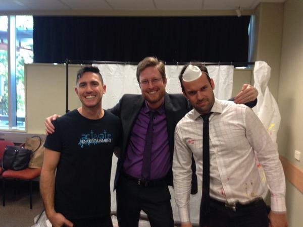 edwin_wright's tweet image. #atomqld14 #paintshirt