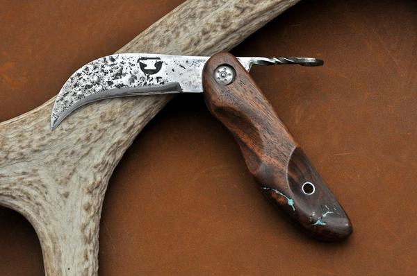 We also just finished some gorgeous harvesting knives. They run $175 for natural wood handles and $220 for the dyed!