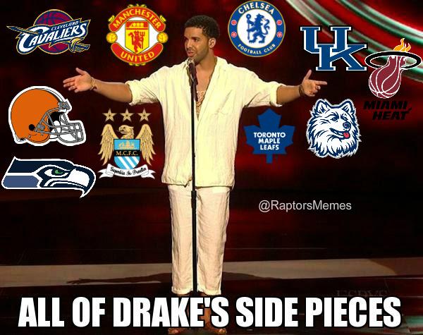 Raptors Memes On Twitter All Of Drake S Side Piece S Http T Co Birseyqahc Drake] side pieces i know that you're watching this from home i can't wait to see you on the road прочитайте, сохраните или распечатайте полный текст песни side pieces (drake, brian. raptors memes on twitter all of drake