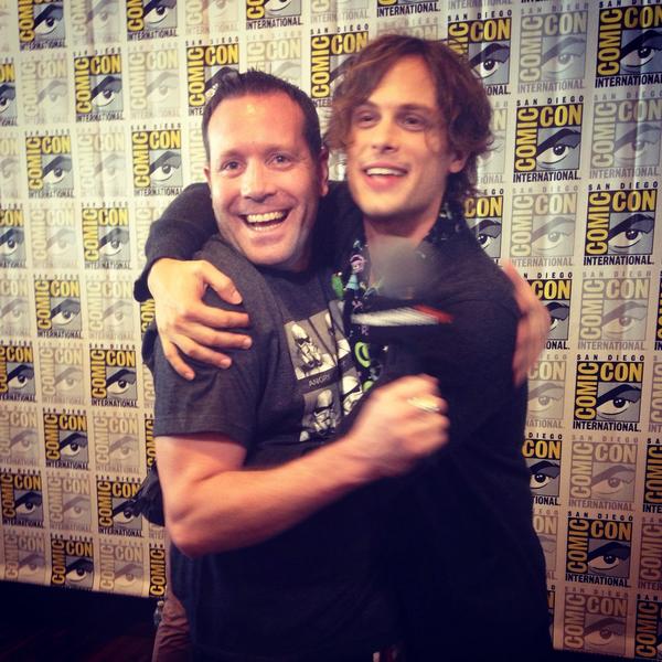 hollywoodtv's tweet photo. bumped into Dr Reid at #ComicCon14 for Assault on Arkham . #CriminalMinds http://t.co/fP6ufR04ub