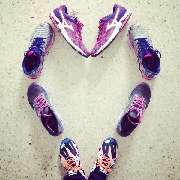 Runbird72's tweet photo. @MizunoRunning so tough to make a decision every morning 😁 http://t.co/iztVpKRfGa