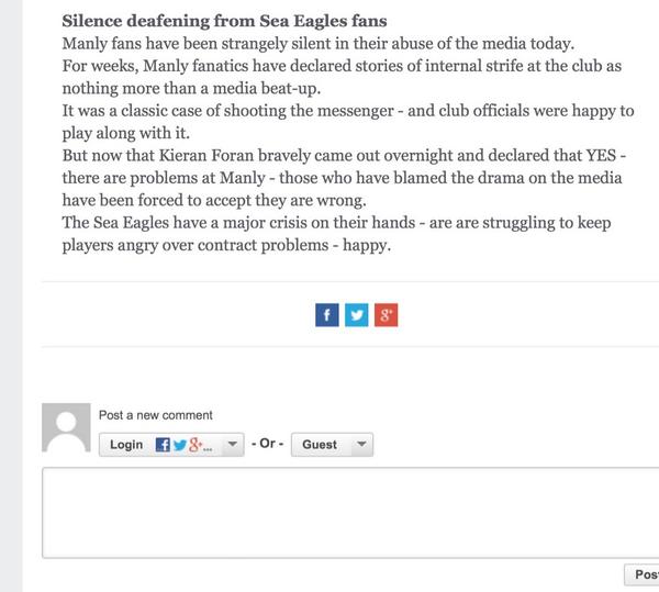 Tfmstand's tweet photo. “@RLGRONK: @TheNRLLurker you dumb cunt. When you block people who criticise of course you won't here them.  http://t.co/GULKB9u4rh”