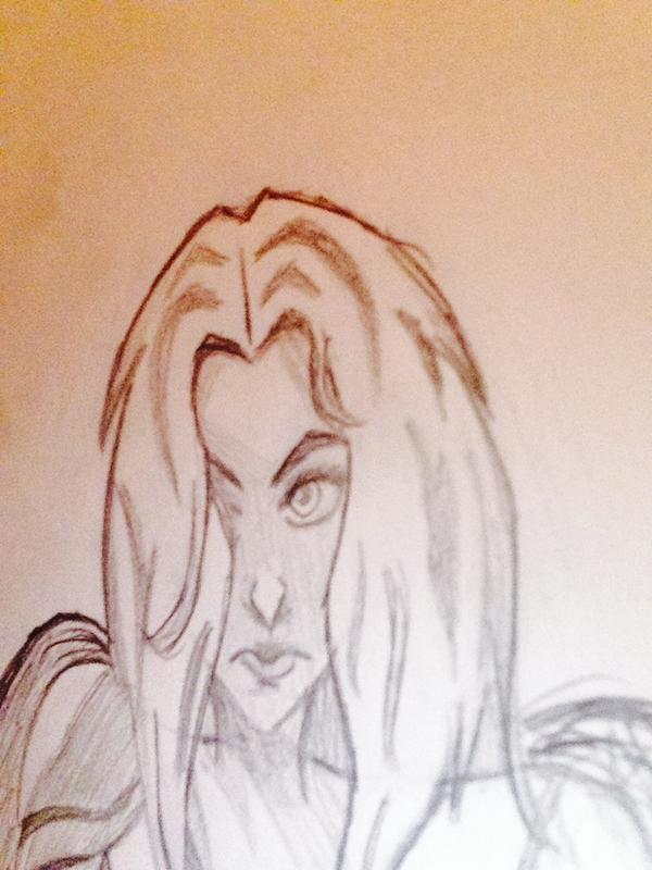 torunnmarvel's tweet image. // *takes picture of unfinished drawing like ppl on ig*