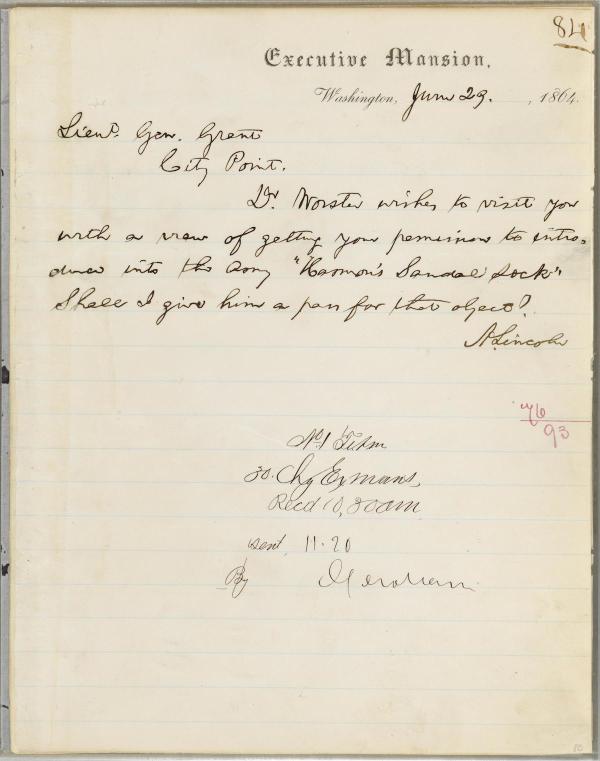 opensocialed's tweet photo. Dr. Worster wishes...to introduce in the army “Harmon’s Sandal sock” A Lincoln (salesman?) http://t.co/4taWUH47id) http://t.co/WDL0oduN1R