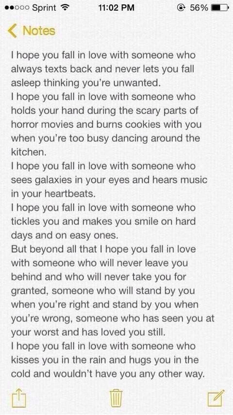 I hope you fall in love...