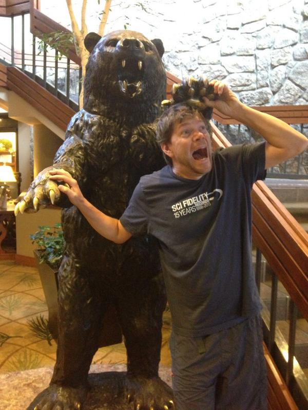 KyleOnKeys's tweet image. #speedoflife After a few nights of camping I thought I would be safe at the local hotel. Not so