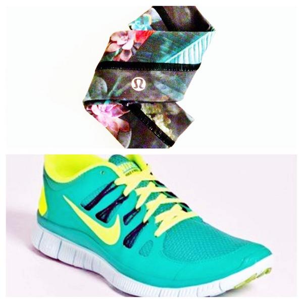 Lulabellula's tweet photo. #fitnessaccessories to help motivate: any item from @lululemon &amp; bright colorful @Nike frees! #instantmotivation http://t.co/uajltsqQlN