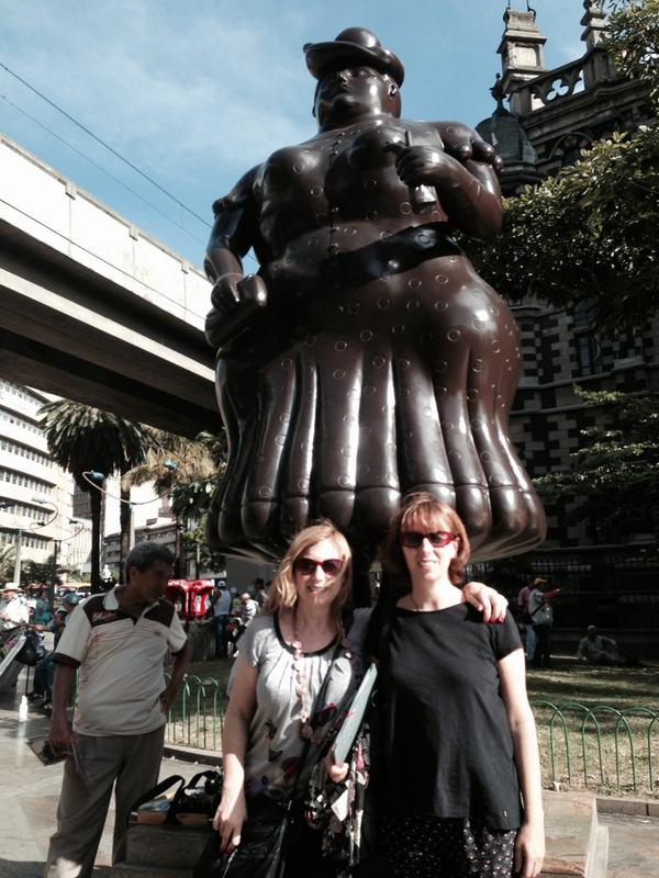 Treballant amb Victoria Spumberg a Medellin .