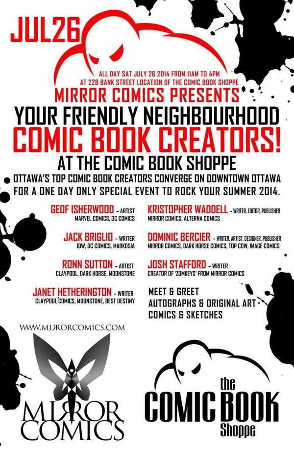 11AM - 4PM Today!  #Ottawa #ComicCon #comics