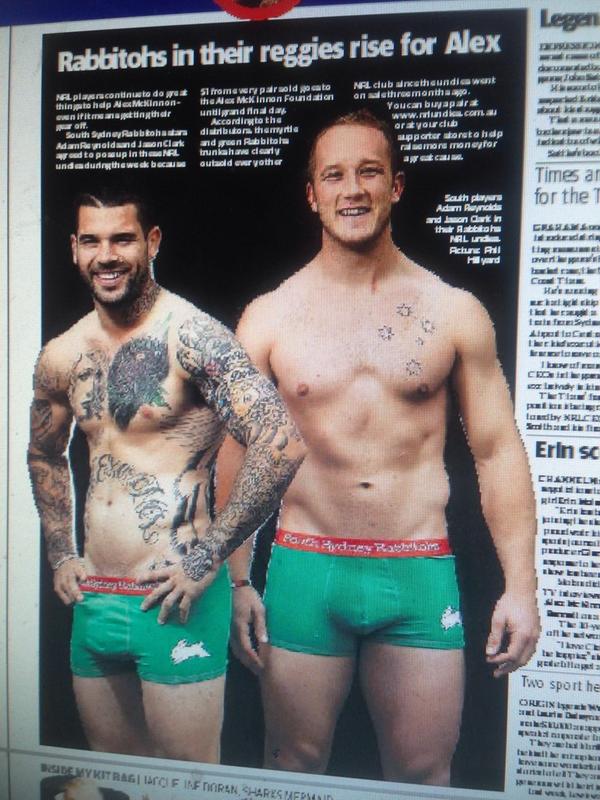 9_Moley's tweet photo. Rabbits in NRL undies - $1 from every pair sold goes to Alex McKinnon - details @BuzzRothfield column tomorrow http://t.co/scr3n2fnfY