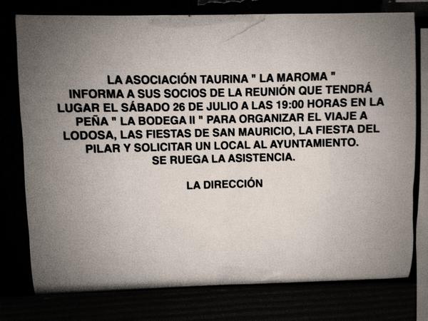 ATLaMaroma's tweet photo. Se hace saber ... Que luego nadie diga que no se ha enterado ... http://t.co/DijRpuNHaM
