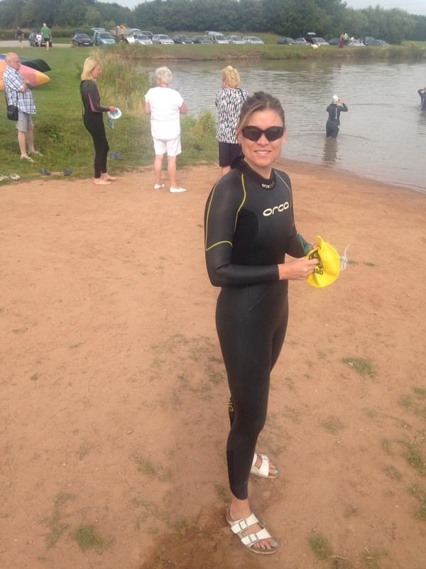 Manley mere! Conquering my open water demons! #hiprehab #wakeywakey